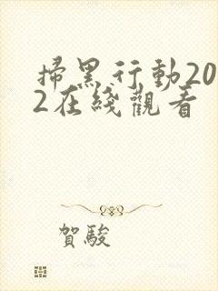 扫黑行动2022在线观看