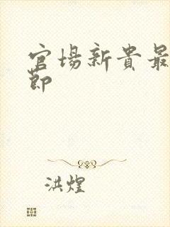 官场新贵最新章节