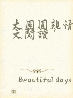 大团圆亲情会全文阅读