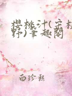 樱桃汁(宋枝江野)笔趣阁