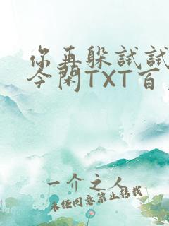 你再躲试试BY今闲TXT百度网盘