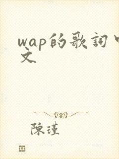 wap的歌词中文