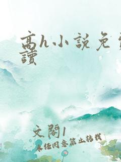 高h小说免费阅读