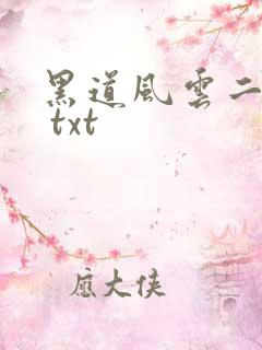 黑道风云二十年 txt