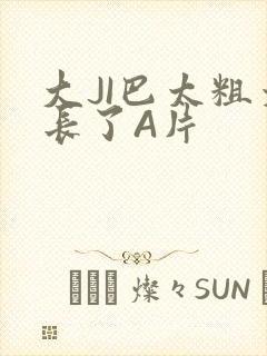 大JI巴太粗太长了A片