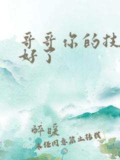 哥哥你的技术太好了