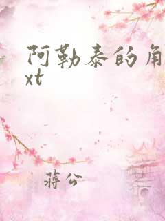 阿勒泰的角落txt