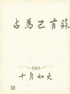 占为己有苏静初