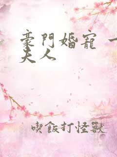 豪门婚宠 一品夫人
