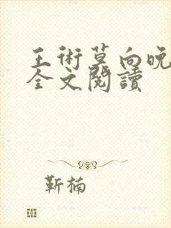 王术莫向晚小说全文阅读