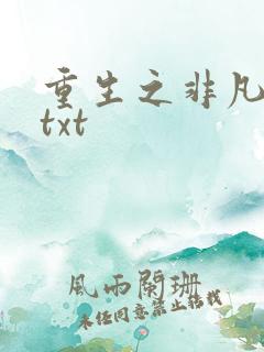 重生之非凡人生txt