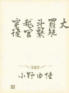 穿越斗罗大陆之后官系统