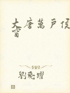 大唐万户侯无弹窗