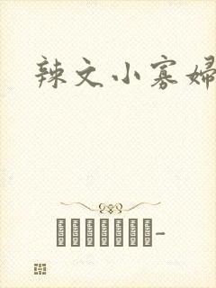 辣文小寡妇