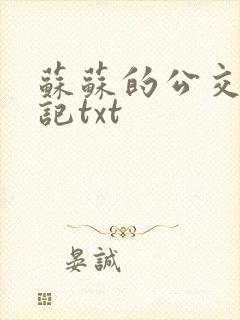 苏苏的公交车日记txt