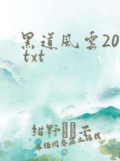 黑道风云20年 txt