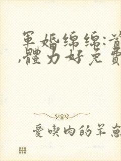军婚绵绵:首长,体力好免费阅读