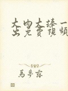 大肉大捧一进一出免费视频