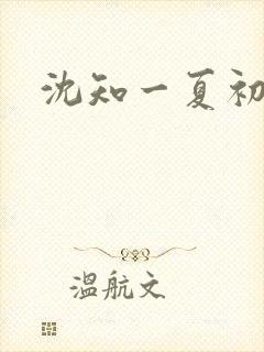沈知一夏初禾
