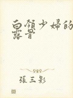 白领少妇的寂寞露骨