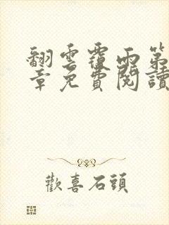 翻云覆雨第26章免费阅读全文