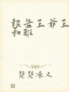 报告王爷王妃要和离