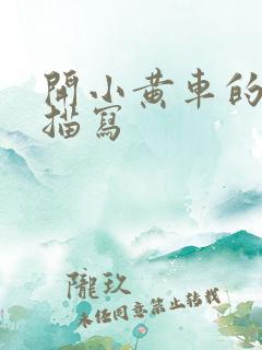 开小黄车的细腻描写