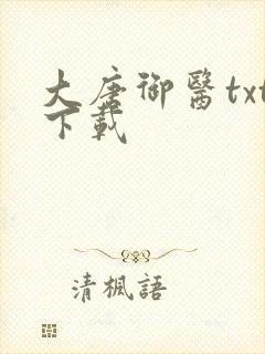 大唐御医txt下载