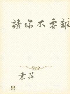 请你不要离开我