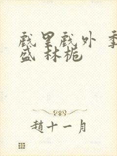 戏里戏外 季淮盛 林栀