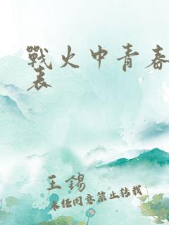 战火中青春演员表