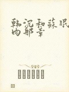 韩沉和苏眠的肉肉那章