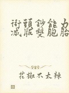 街头钞能力无删减版双胞胎