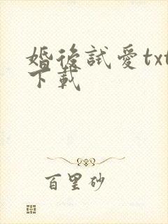 婚后试爱txt下载