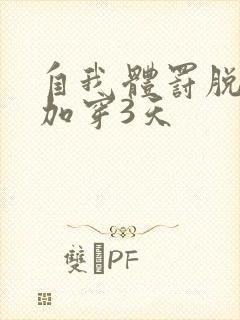 自我体罚脱一次加穿3天