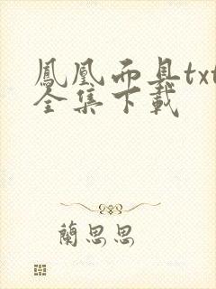 凤凰面具txt全集下载