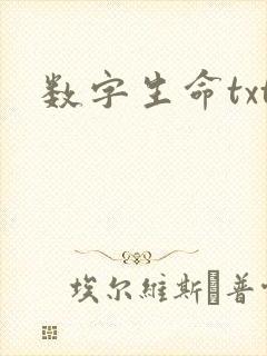 数字生命txt
