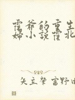 霍爷的重生小媳妇小说霍北江