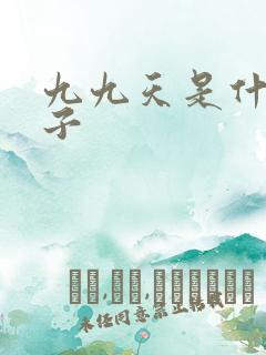 九九天是什么日子