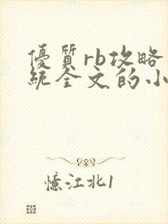 优质rb攻略系统全文的小说