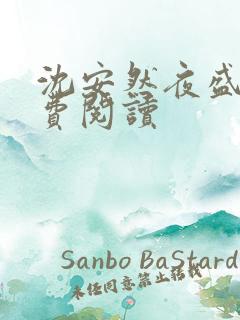 沈安然夜盛霆免费阅读