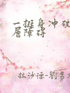 一挺身冲破了那层障碍