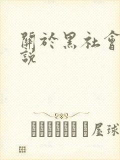 关于黑社会的小说