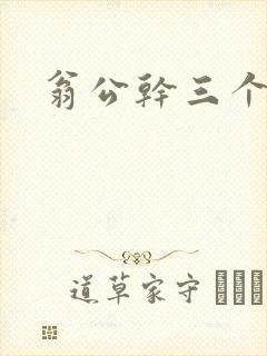 翁公干三个熄妇