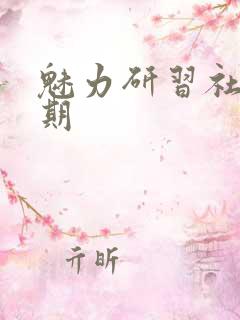 魅力研习社43期