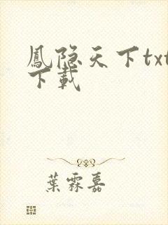 凤隐天下txt下载