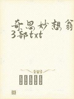 奇思妙想翁乱13部txt