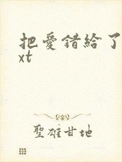 把爱错给了你txt