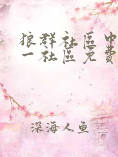 狼群社区中文第一社区免费