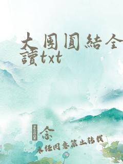 大团圆结全文阅读txt